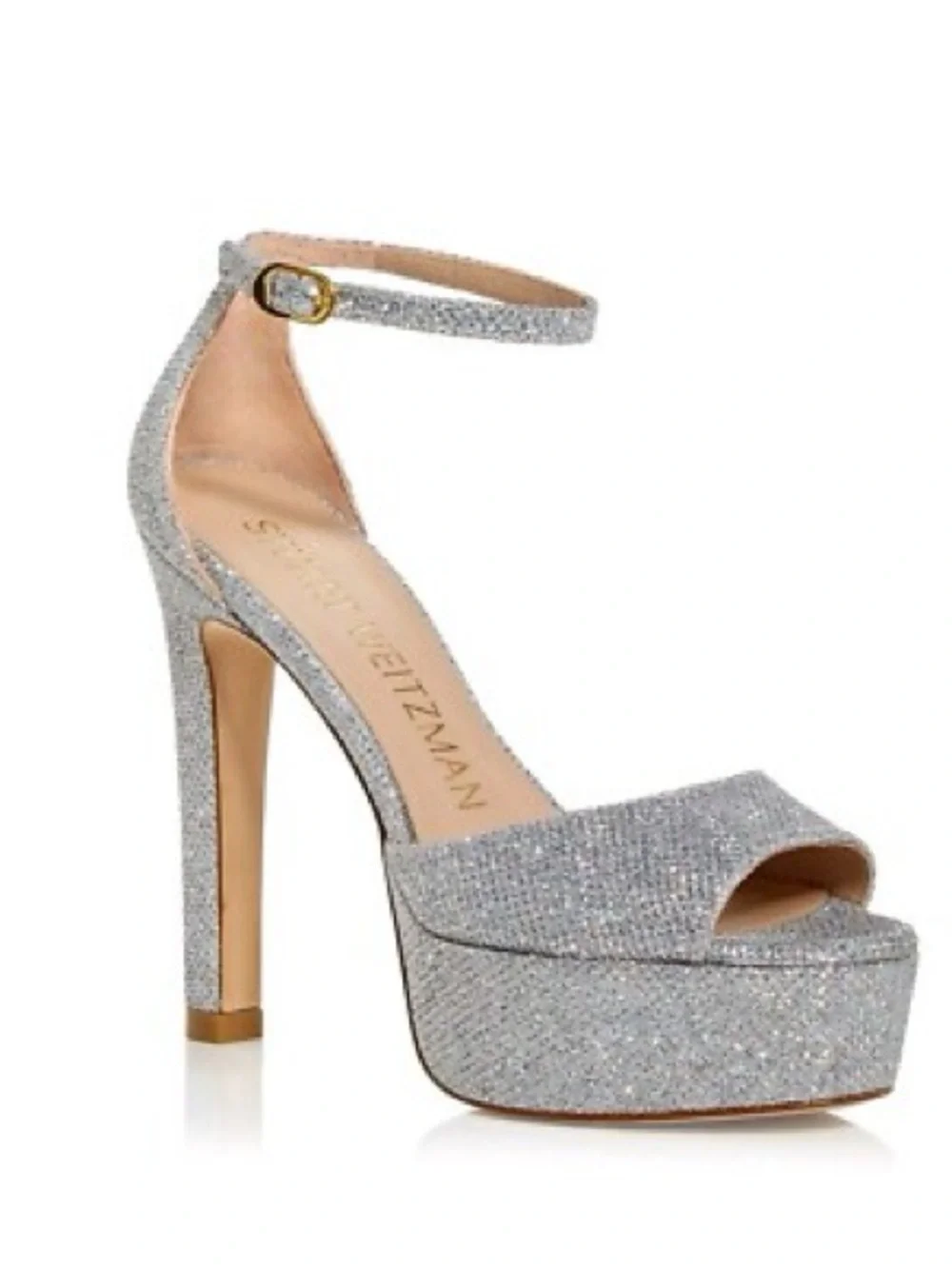 Stuart Weitzman Disco Platform Heel - CRYSTAL, NWOT